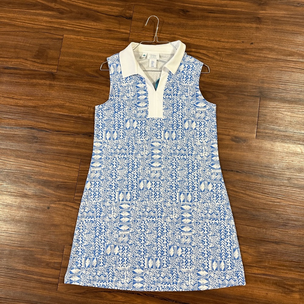 Sigurd Olsen Women's Blue And White Patterned Dress